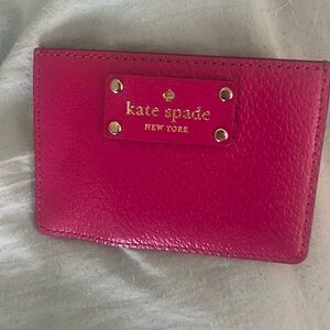Hot pink kate spade card holder